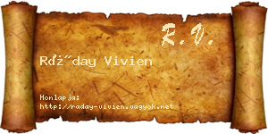 Ráday Vivien névjegykártya